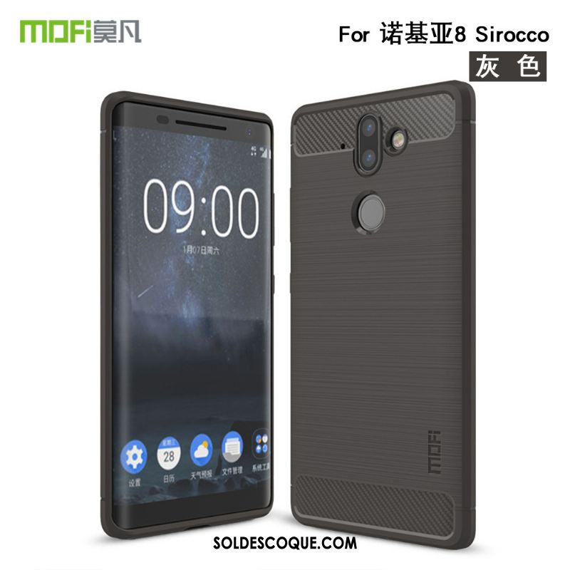 Coque Nokia 8 Sirocco Tout Compris Noir Silicone Téléphone Portable Étui Pas Cher