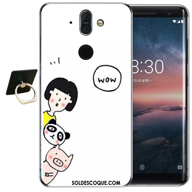 Coque Nokia 8 Sirocco Transparent Gaufrage Fluide Doux Silicone Haute En Vente