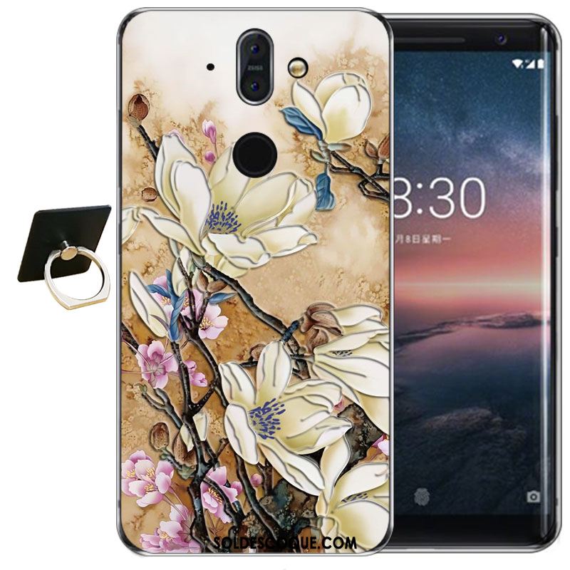 Coque Nokia 8 Sirocco Transparent Gaufrage Fluide Doux Silicone Haute En Vente