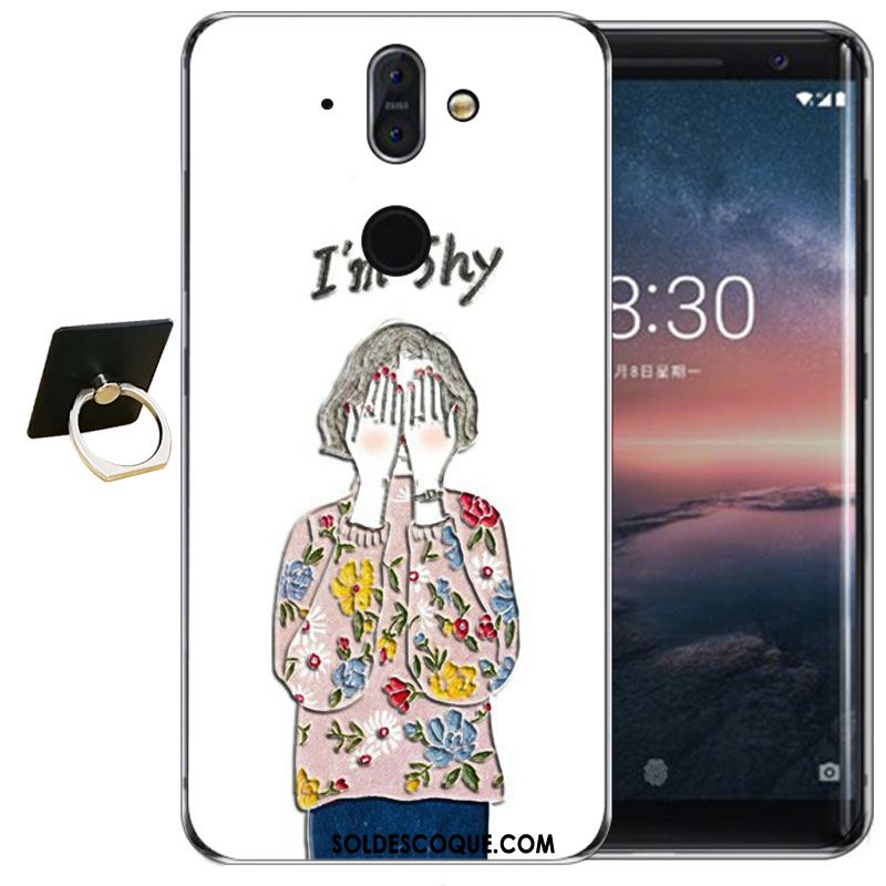 Coque Nokia 8 Sirocco Transparent Gaufrage Fluide Doux Silicone Haute En Vente