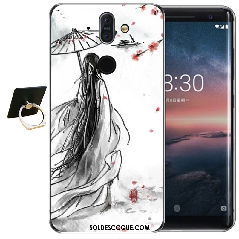 Coque Nokia 8 Sirocco Transparent Gaufrage Fluide Doux Silicone Haute En Vente