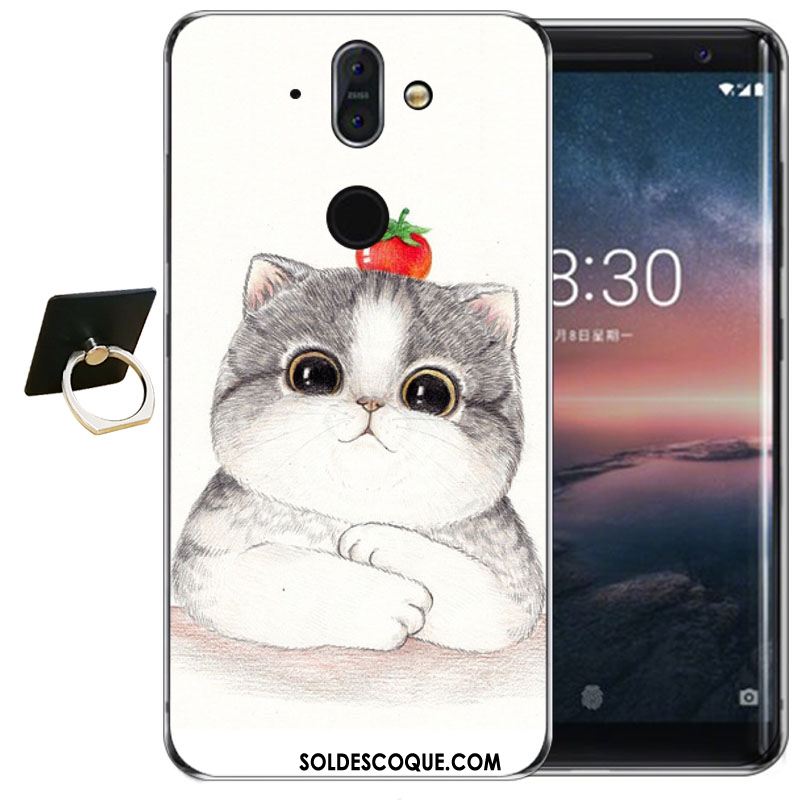 Coque Nokia 8 Sirocco Transparent Gaufrage Fluide Doux Silicone Haute En Vente