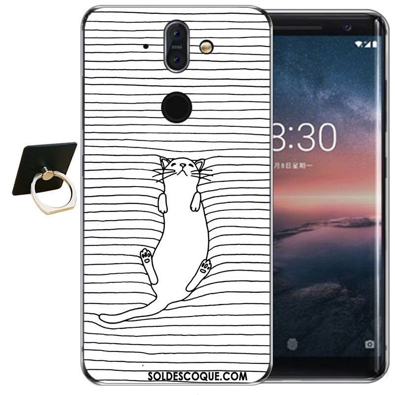 Coque Nokia 8 Sirocco Transparent Gaufrage Fluide Doux Silicone Haute En Vente