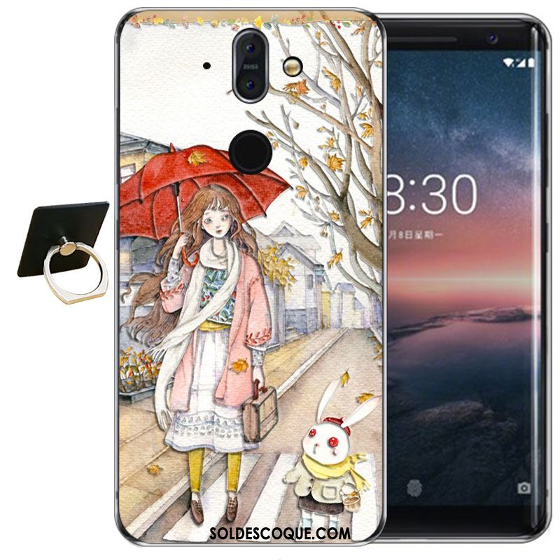 Coque Nokia 8 Sirocco Transparent Gaufrage Fluide Doux Silicone Haute En Vente