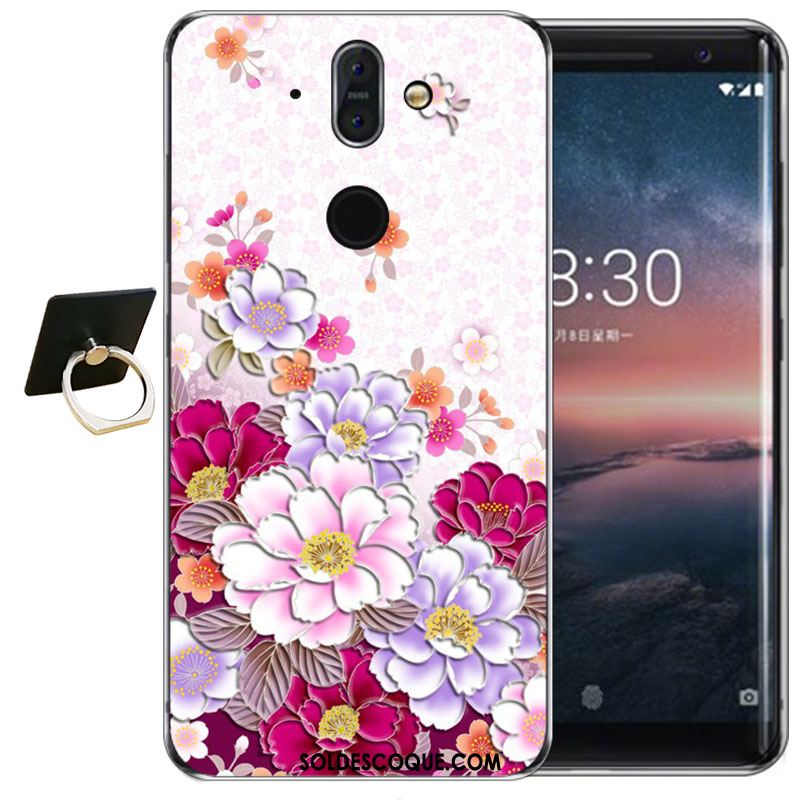 Coque Nokia 8 Sirocco Transparent Gaufrage Fluide Doux Silicone Haute En Vente