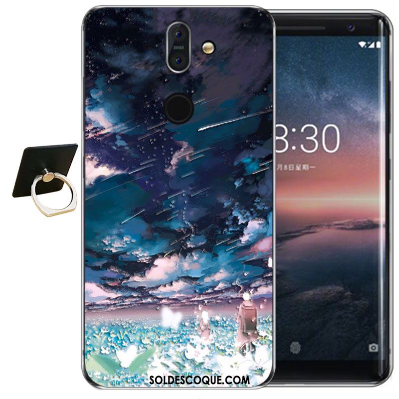 Coque Nokia 8 Sirocco Transparent Gaufrage Fluide Doux Silicone Haute En Vente