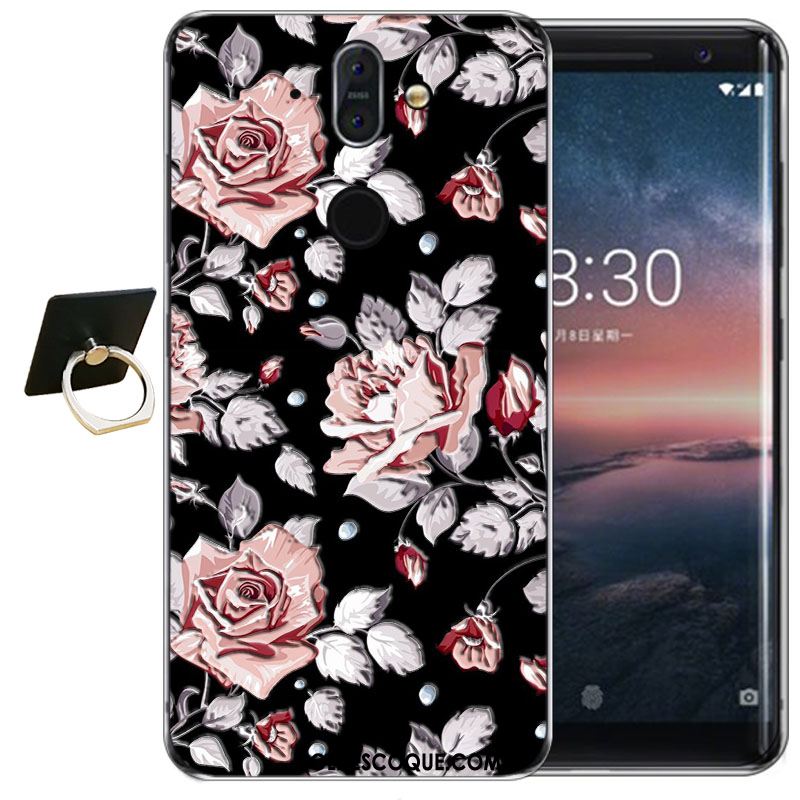 Coque Nokia 8 Sirocco Transparent Gaufrage Fluide Doux Silicone Haute En Vente