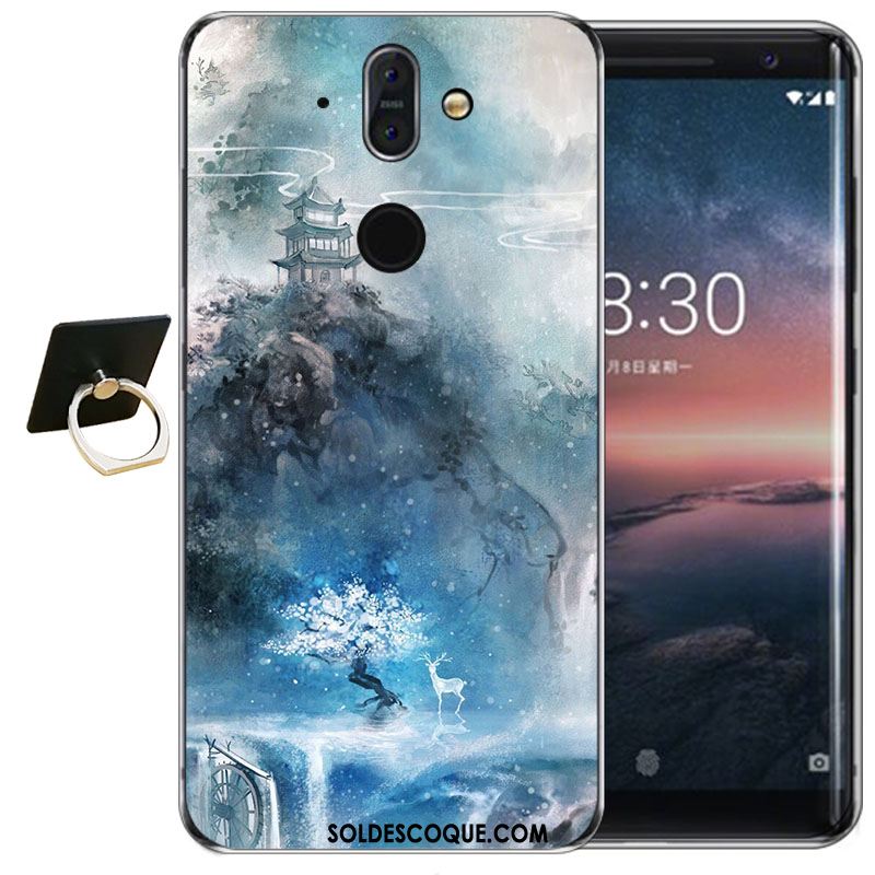 Coque Nokia 8 Sirocco Transparent Gaufrage Fluide Doux Silicone Haute En Vente