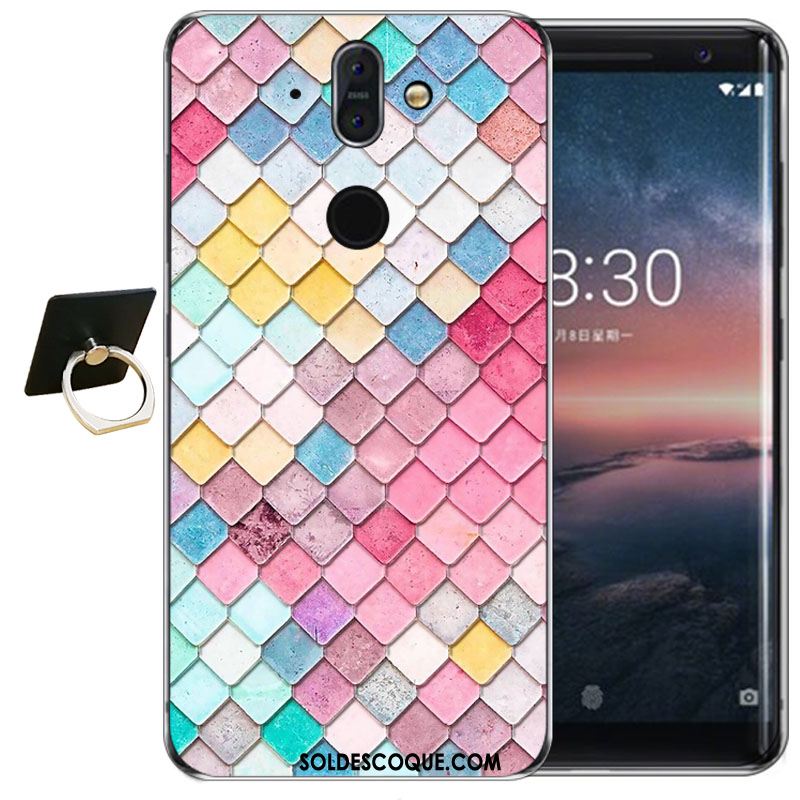 Coque Nokia 8 Sirocco Transparent Gaufrage Fluide Doux Silicone Haute En Vente