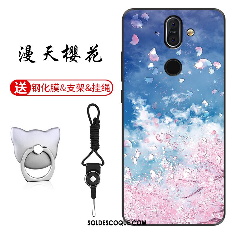 Coque Nokia 8 Sirocco Téléphone Portable Gaufrage Fluide Doux Étui Rose En Vente