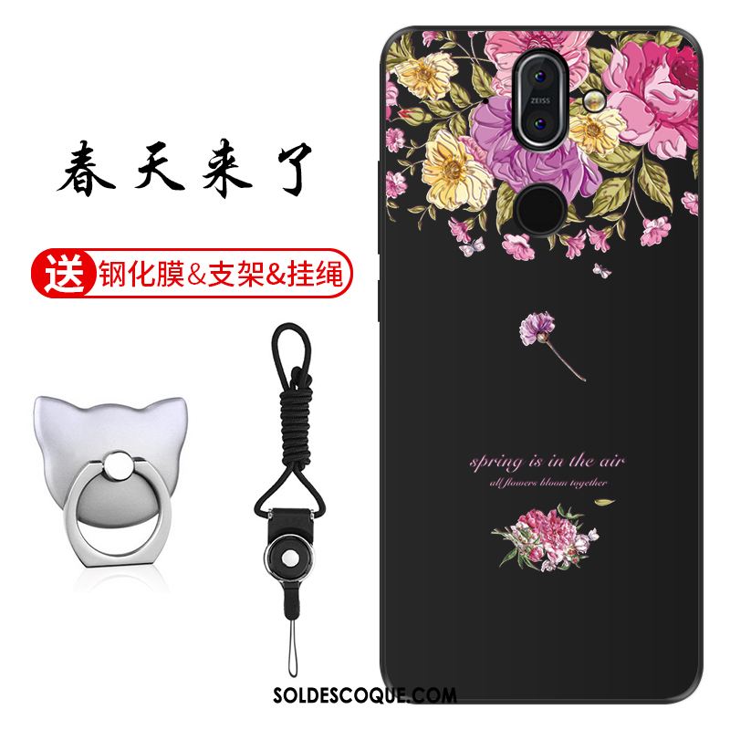 Coque Nokia 8 Sirocco Téléphone Portable Gaufrage Fluide Doux Étui Rose En Vente