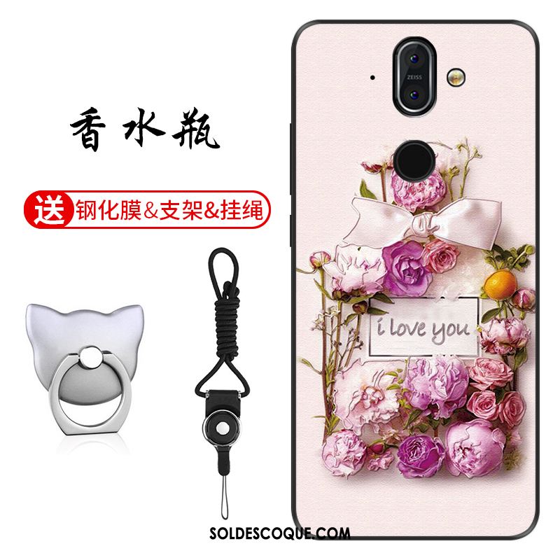 Coque Nokia 8 Sirocco Téléphone Portable Gaufrage Fluide Doux Étui Rose En Vente