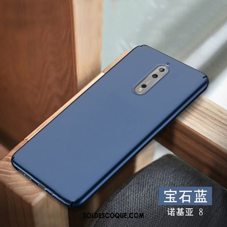 Coque Nokia 8 Support Délavé En Daim Étui En Cuir Protection Téléphone Portable Pas Cher