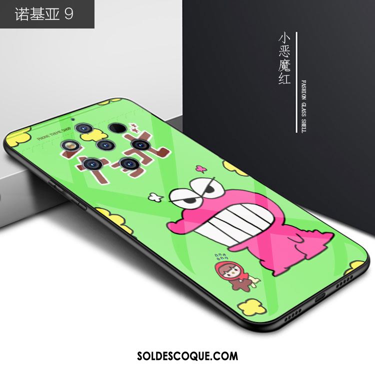 Coque Nokia 9 Pureview Amoureux Tendance Bleu Pu Dessin Animé Pas Cher