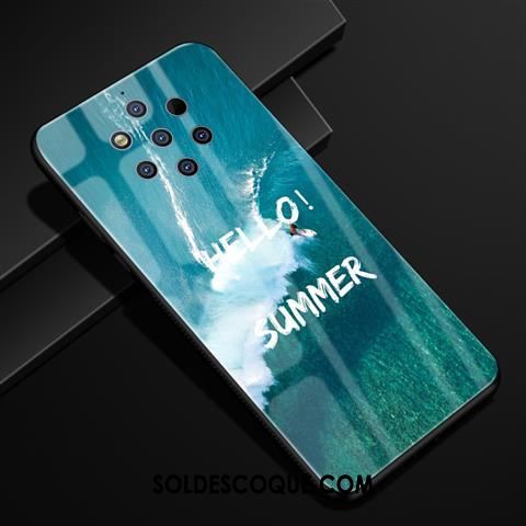 Coque Nokia 9 Pureview Bleu Verre Téléphone Portable Créatif Incassable Pas Cher