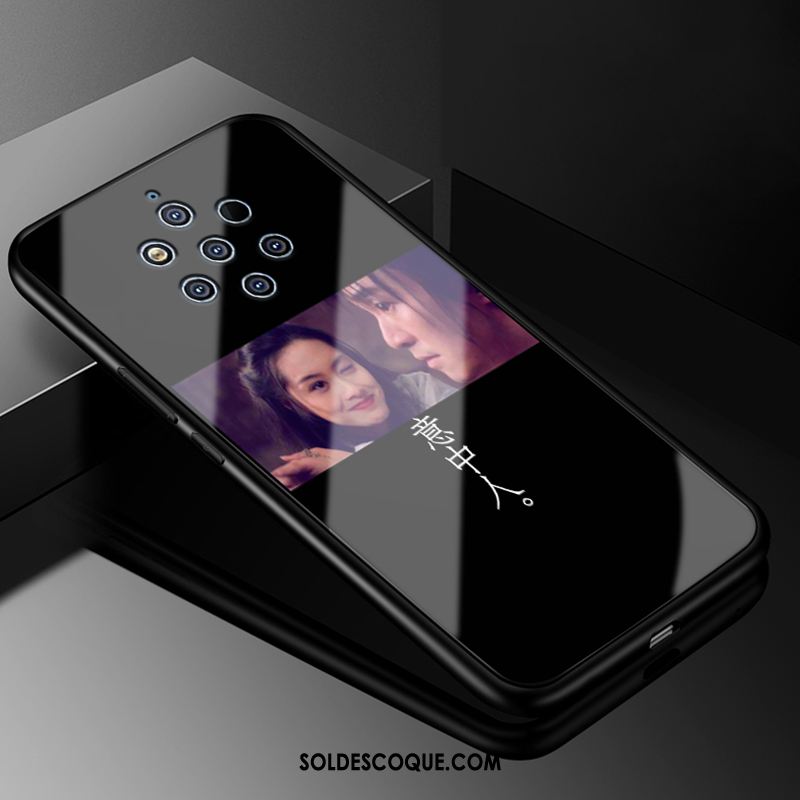 Coque Nokia 9 Pureview Noir Créatif Personnalité Téléphone Portable Verre Soldes