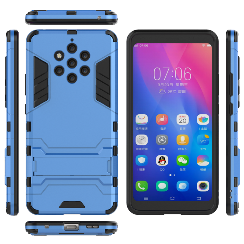 Coque Nokia 9 Pureview Noir Support Incassable Étui Téléphone Portable En Vente