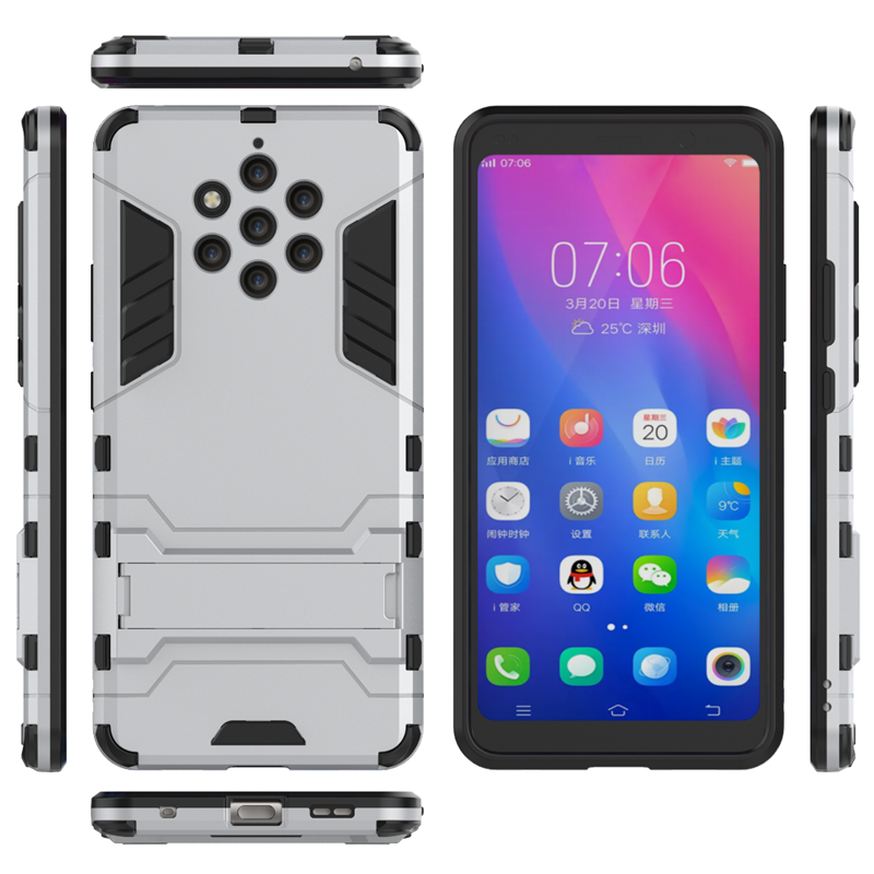 Coque Nokia 9 Pureview Noir Support Incassable Étui Téléphone Portable En Vente