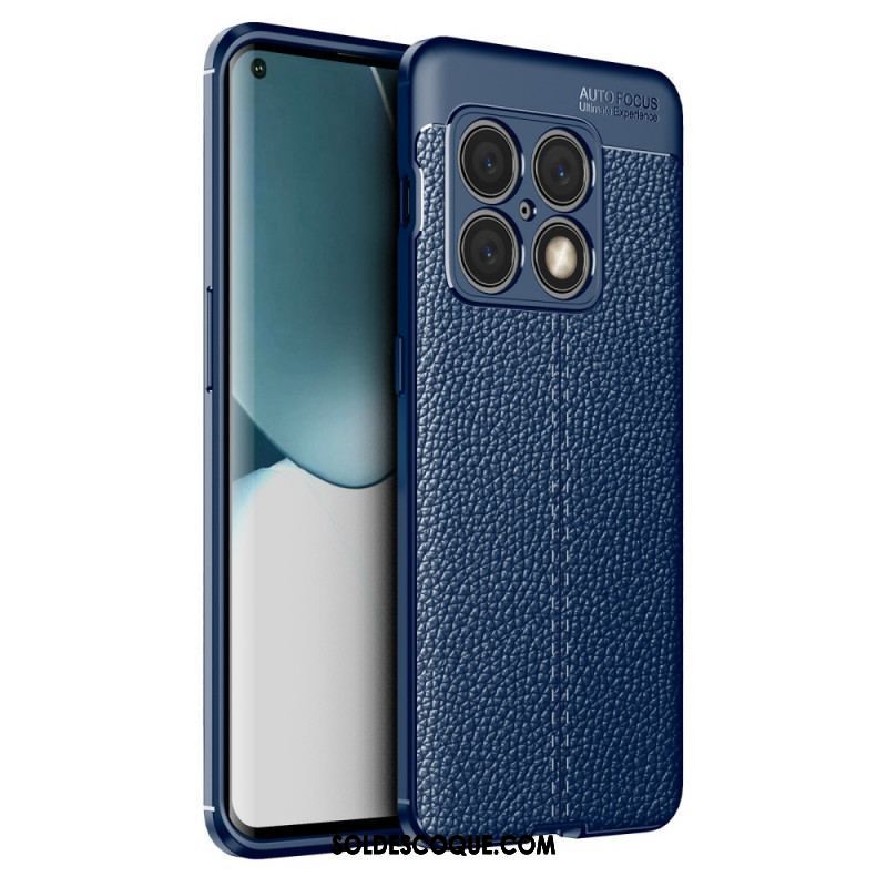 Coque OnePlus 10 Pro 5G Effet Cuir Litchi Double Line