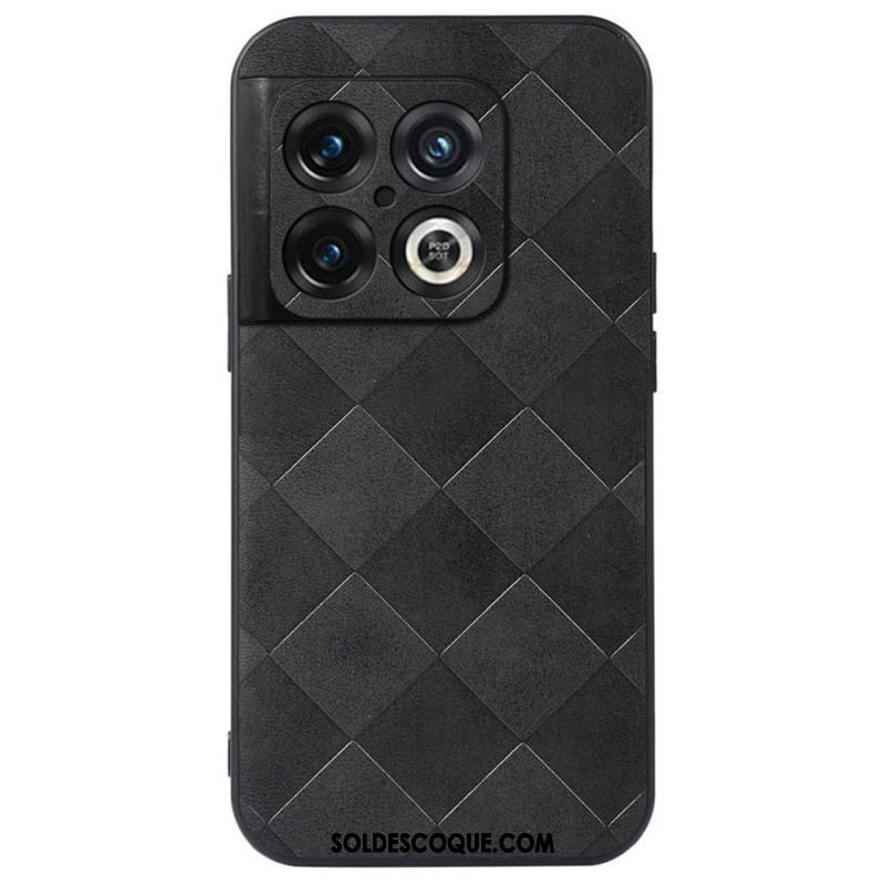 Coque OnePlus 10 Pro 5G Simili Cuir Design Tissé