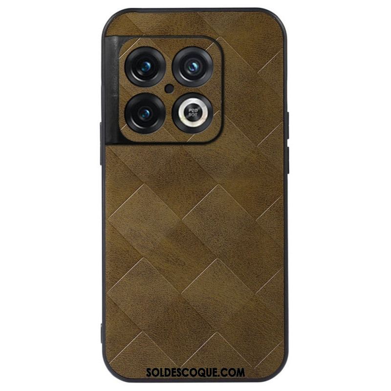 Coque OnePlus 10 Pro 5G Simili Cuir Design Tissé