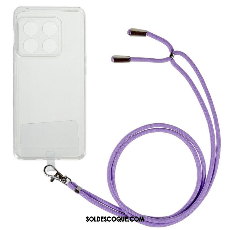 Coque OnePlus 10 Pro 5G Transparente avec Cordon Coloré