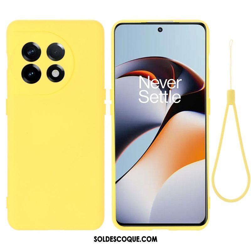 Coque OnePlus 11 5G Silicone Liquide avec Lanière