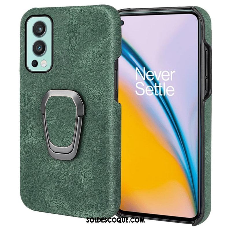 Coque OnePlus Nord 2 5G Effet Cuir Anneau-Support New Colors