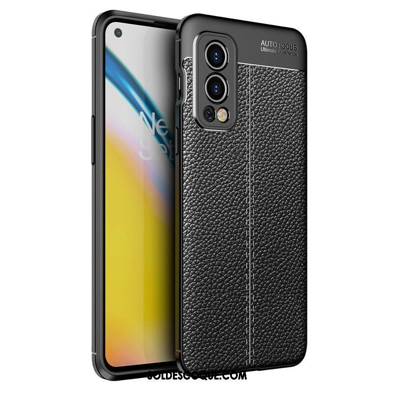 Coque OnePlus Nord 2 5G Effet Cuir Litchi Double Line