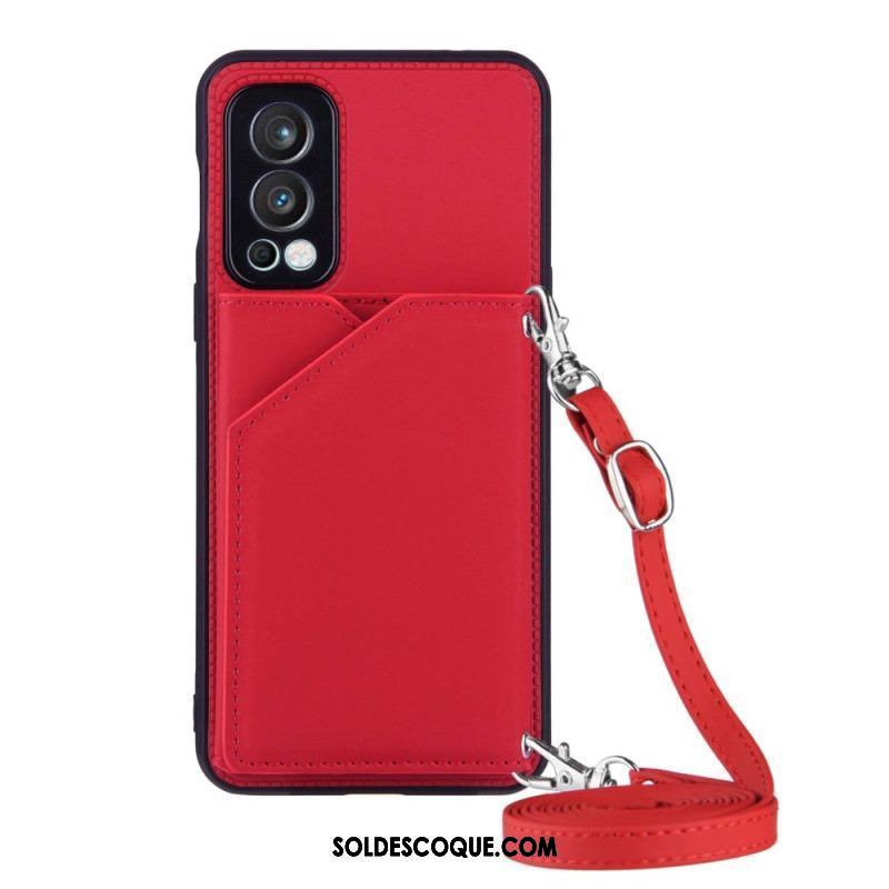 Coque OnePlus Nord 2 5G Multi-Cartes Support Sangle