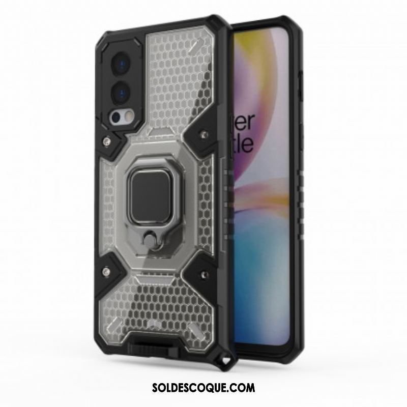 Coque OnePlus Nord 2 5G Nid d'Abeille avec Anneau