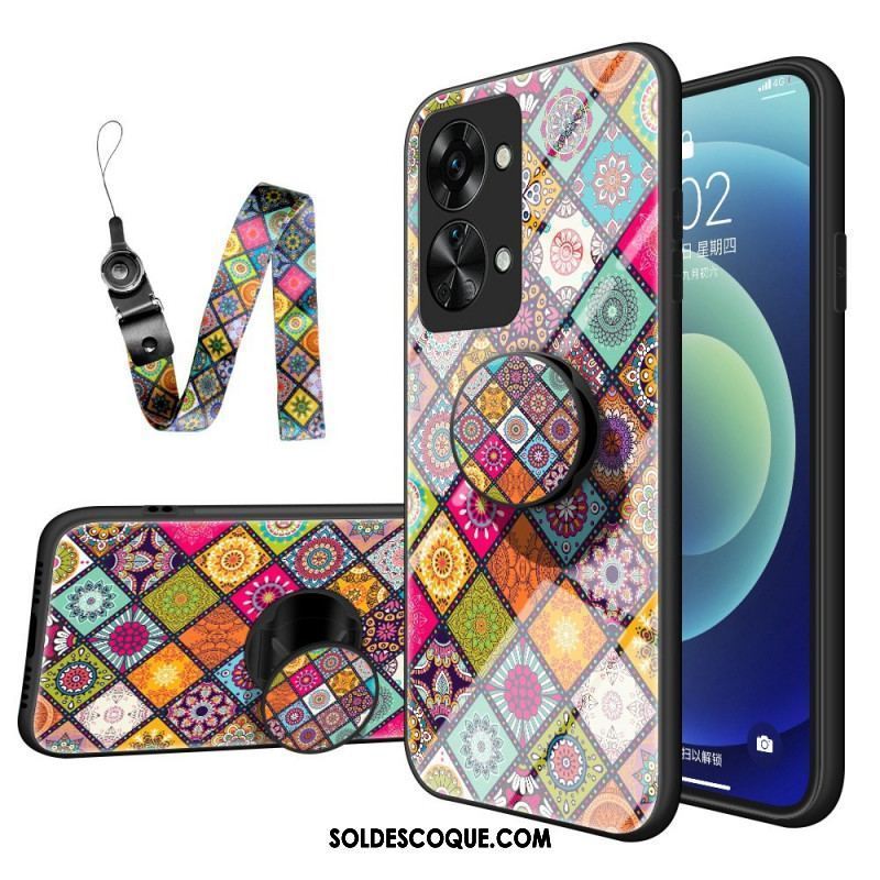 Coque OnePlus Nord 2T 5G Support Magnétique Patchwork