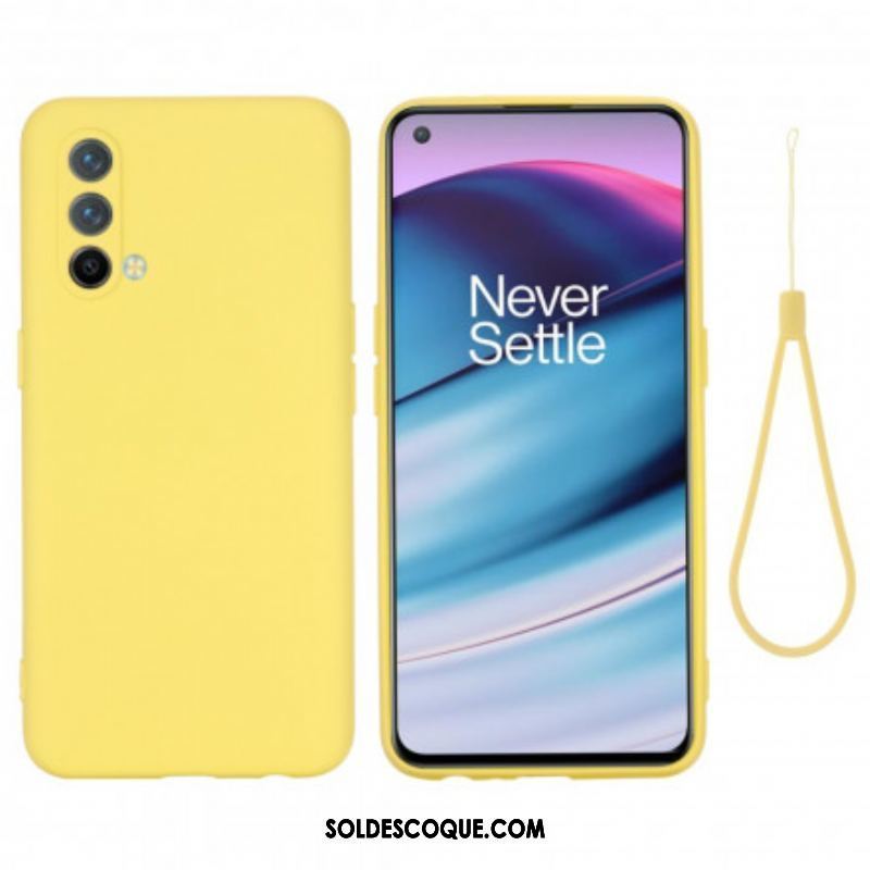 Coque OnePlus Nord CE 5G Silicone Liquide Avec Lanière