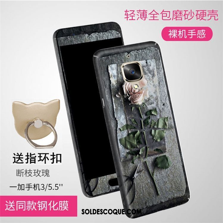 Coque Oneplus 3 Dessin Animé Protection Téléphone Portable Délavé En Daim Membrane Soldes
