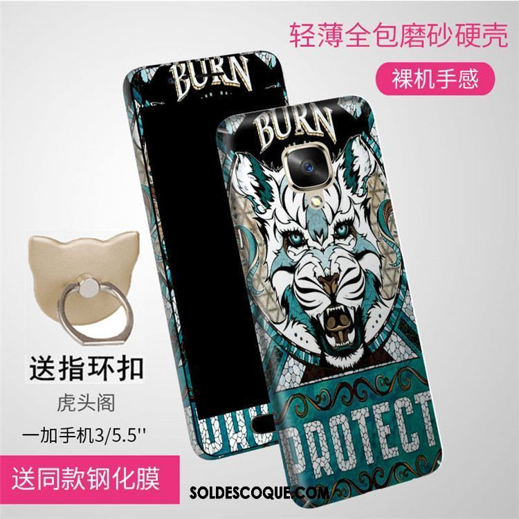 Coque Oneplus 3 Dessin Animé Protection Téléphone Portable Délavé En Daim Membrane Soldes