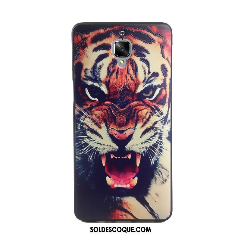 Coque Oneplus 3 Gaufrage Peinture Rose Fluide Doux Personnalité Soldes