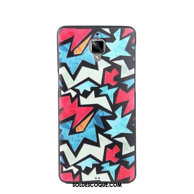 Coque Oneplus 3 Gaufrage Peinture Rose Fluide Doux Personnalité Soldes