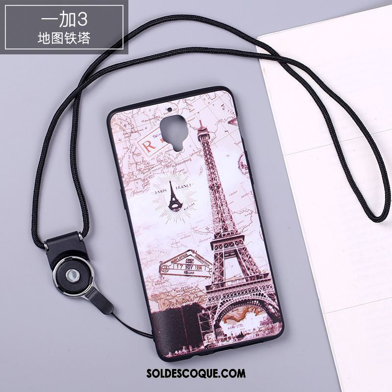 Coque Oneplus 3 Ornements Suspendus Blanc Silicone Étui Fluide Doux Pas Cher