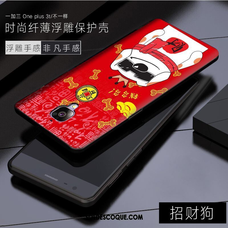 Coque Oneplus 3 Téléphone Portable Protection Rouge Dessin Animé Créatif En Vente