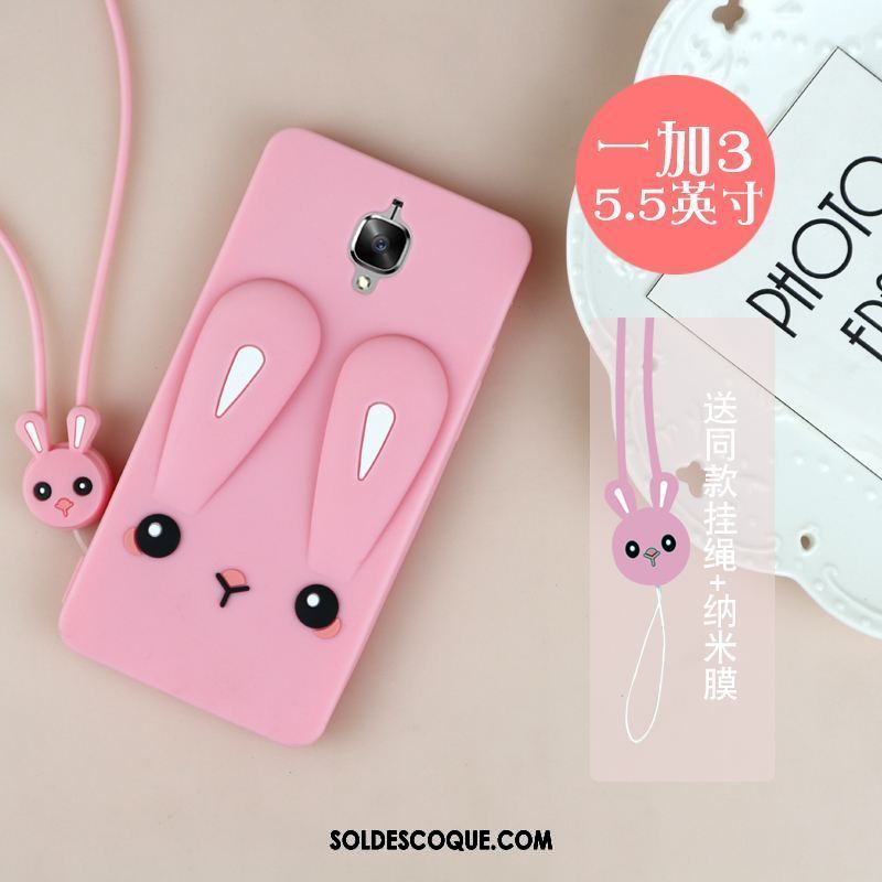 Coque Oneplus 3 Téléphone Portable Rose Silicone Créatif Marque De Tendance Housse Pas Cher