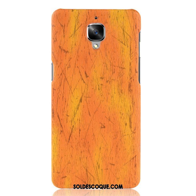 Coque Oneplus 3 Violet Incassable Téléphone Portable Cuir Grain De Bois En Ligne