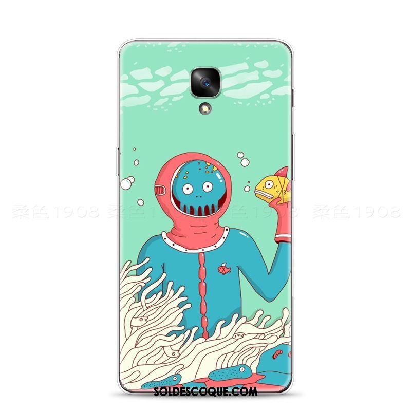 Coque Oneplus 3t Crocodile Fluide Doux Téléphone Portable Dessin Animé Vert Housse Pas Cher