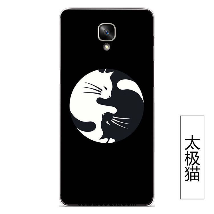 Coque Oneplus 3t Créatif Noir Téléphone Portable Chat Fluide Doux En Ligne