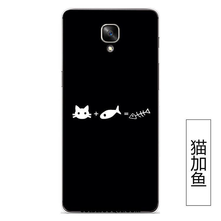 Coque Oneplus 3t Créatif Noir Téléphone Portable Chat Fluide Doux En Ligne