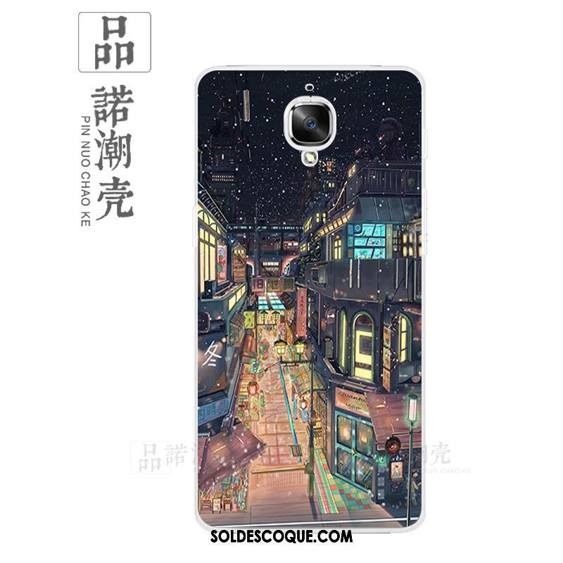 Coque Oneplus 3t Créatif Étui Bleu Dessin Animé Téléphone Portable Soldes