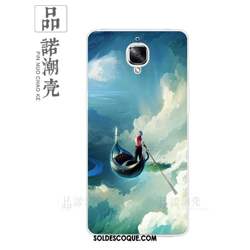 Coque Oneplus 3t Créatif Étui Bleu Dessin Animé Téléphone Portable Soldes