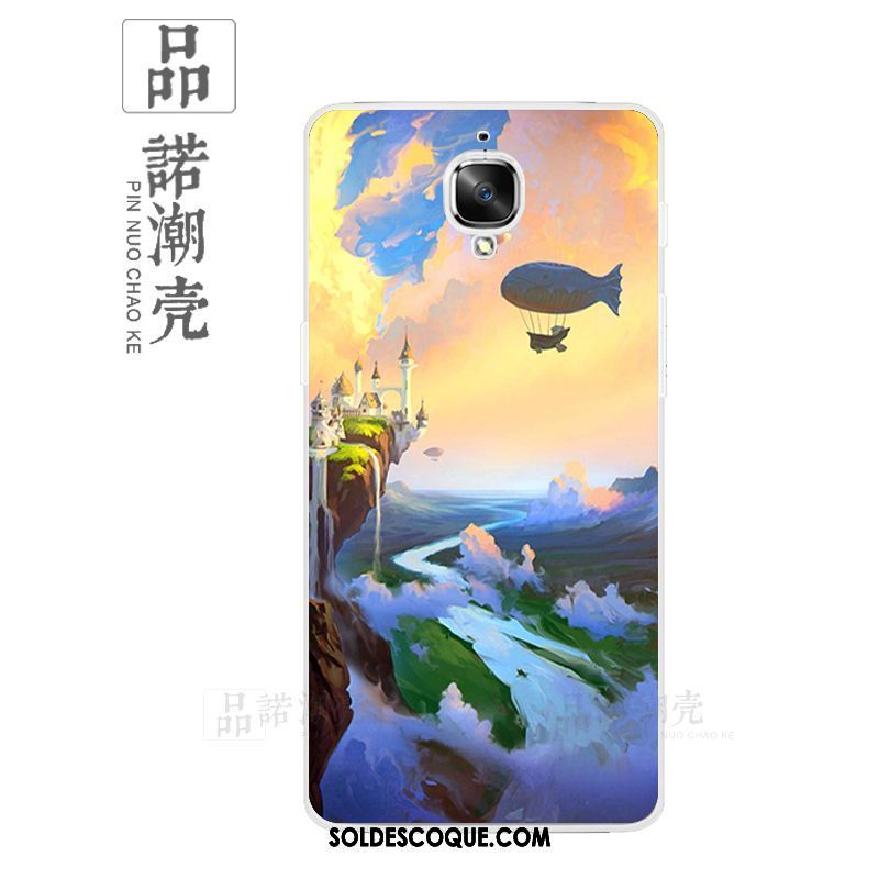 Coque Oneplus 3t Créatif Étui Bleu Dessin Animé Téléphone Portable Soldes