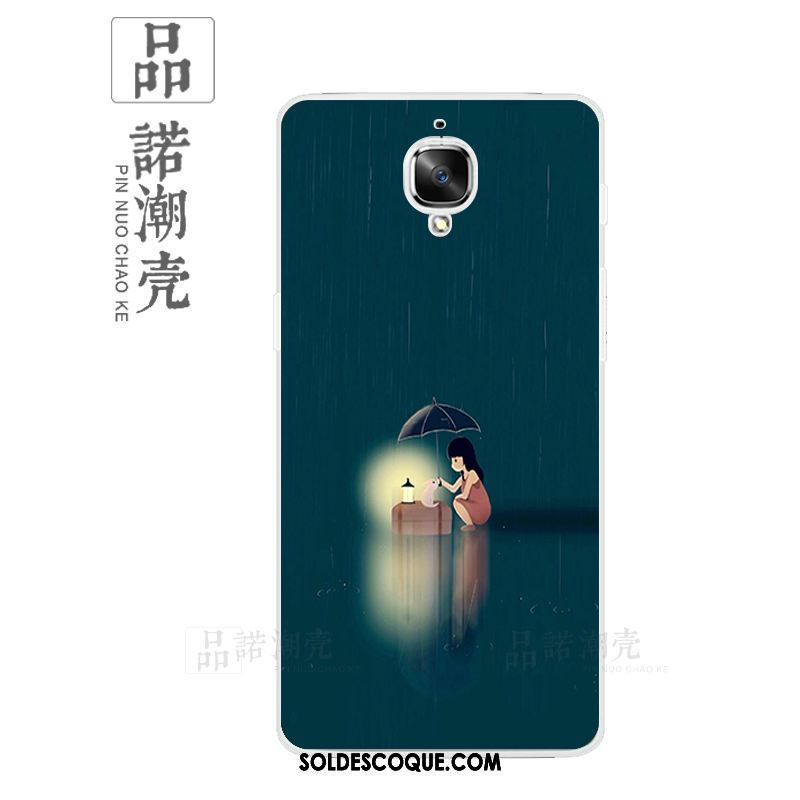 Coque Oneplus 3t Créatif Étui Bleu Dessin Animé Téléphone Portable Soldes