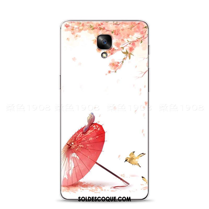 Coque Oneplus 3t Gaufrage Style Chinois Rose Téléphone Portable Couleur Soldes
