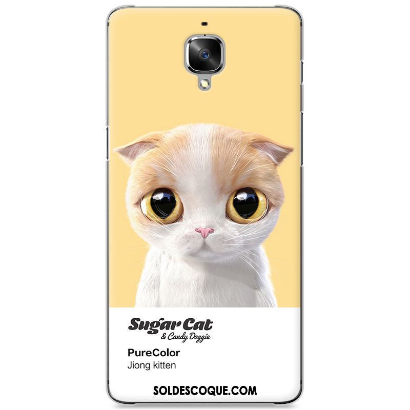 Coque Oneplus 3t Mignonne Chat Étui Téléphone Portable Jaune En Ligne